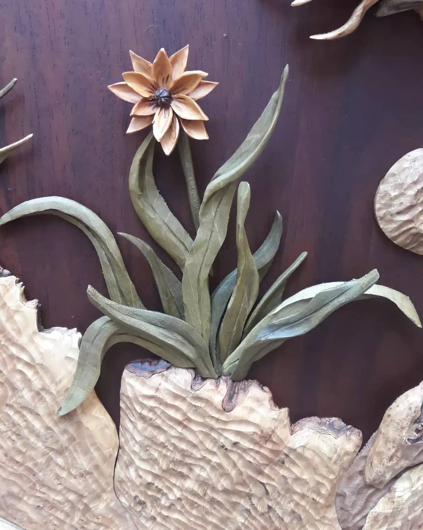 معرق چوب تابلو معرق منبت سیمرغ